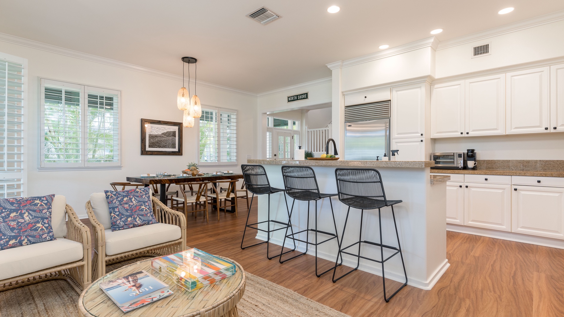 Kapolei Vacation Rentals, Coconut Plantation 1136-4 - The beautiful kitchen with bar seating.