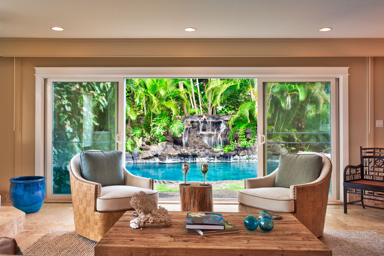 Kailua Vacation Rentals, Maluhia - Recline in the sitting room, immediately inside once you cross the threshold into the villa. The view is simply breathtaking.