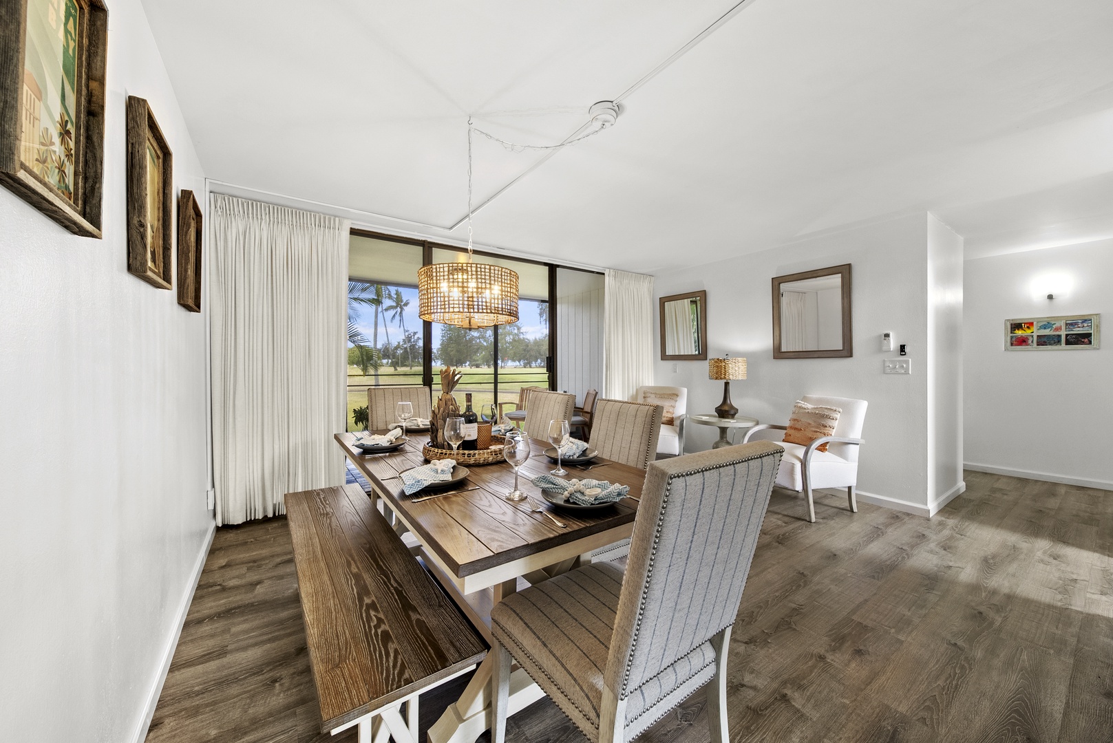 Kahuku Vacation Rentals, Kuilima Estates West #85 - Dining area with access to the lanai.