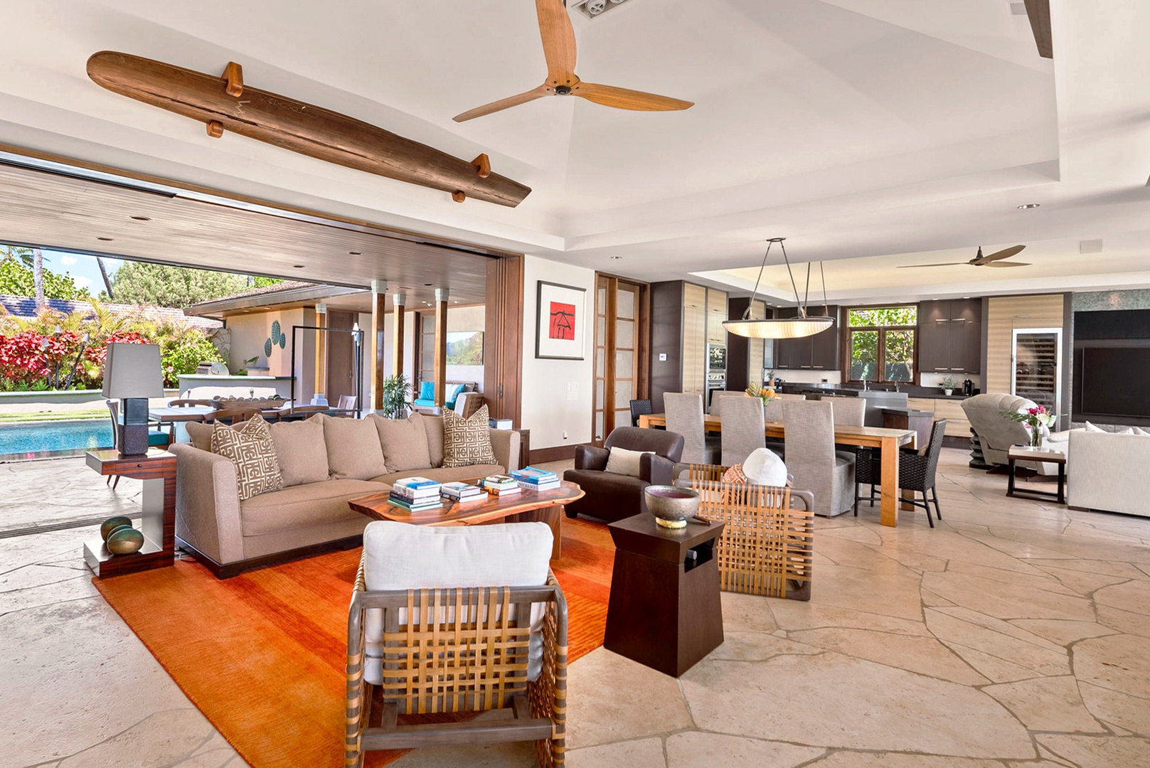 Kailua Vacation Rentals, Kailua Sands - Open-plan living with indoor-outdoor flow.