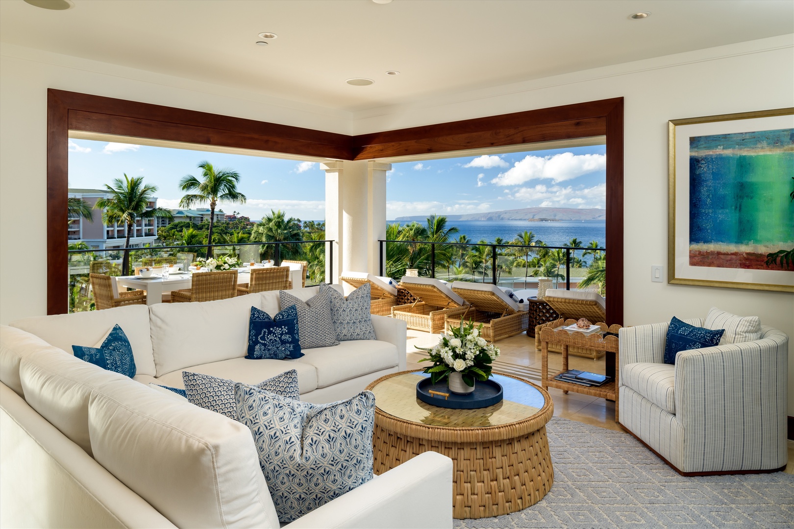 Wailea Vacation Rentals, Blue Ocean Suite H401 at Wailea Beach Villas* - Expansive Ocean View Great Room