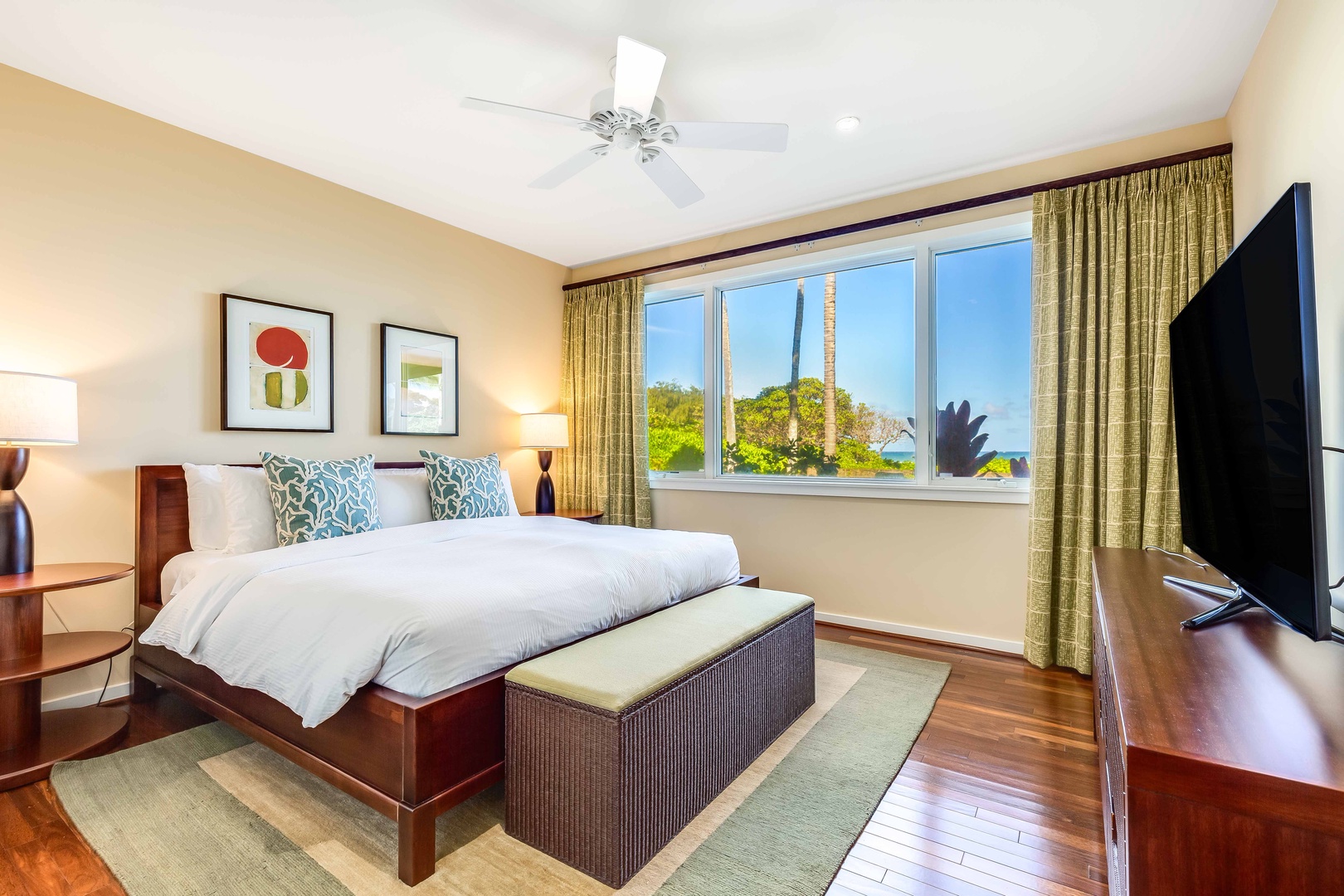 Kahuku Vacation Rentals, Turtle Bay Villas 116 - Master bedroom with king