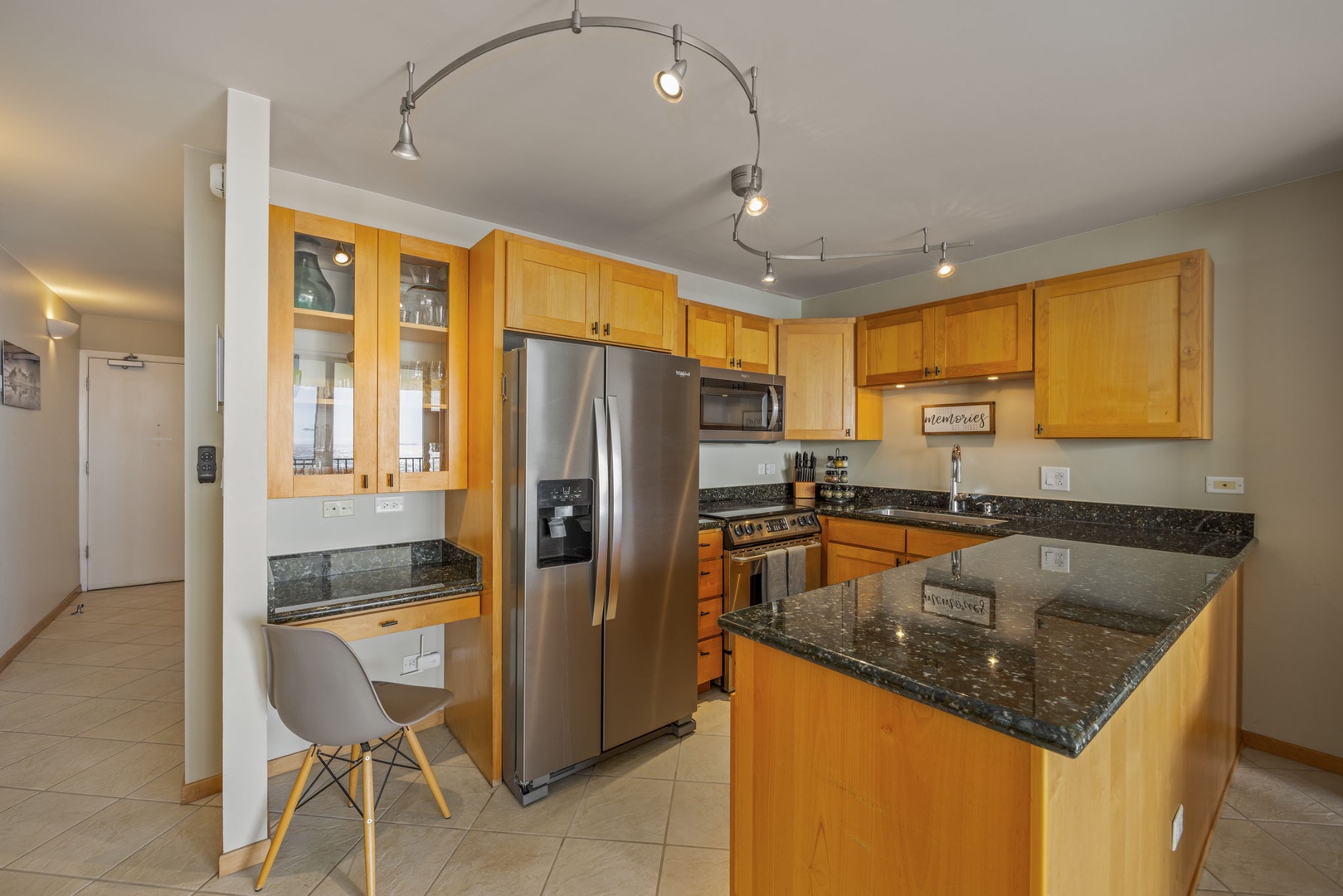 Wailuku Vacation Rentals, Milowai 310 - Answer a few emails at the desk tucked beside the fridge, then get back to vacation.