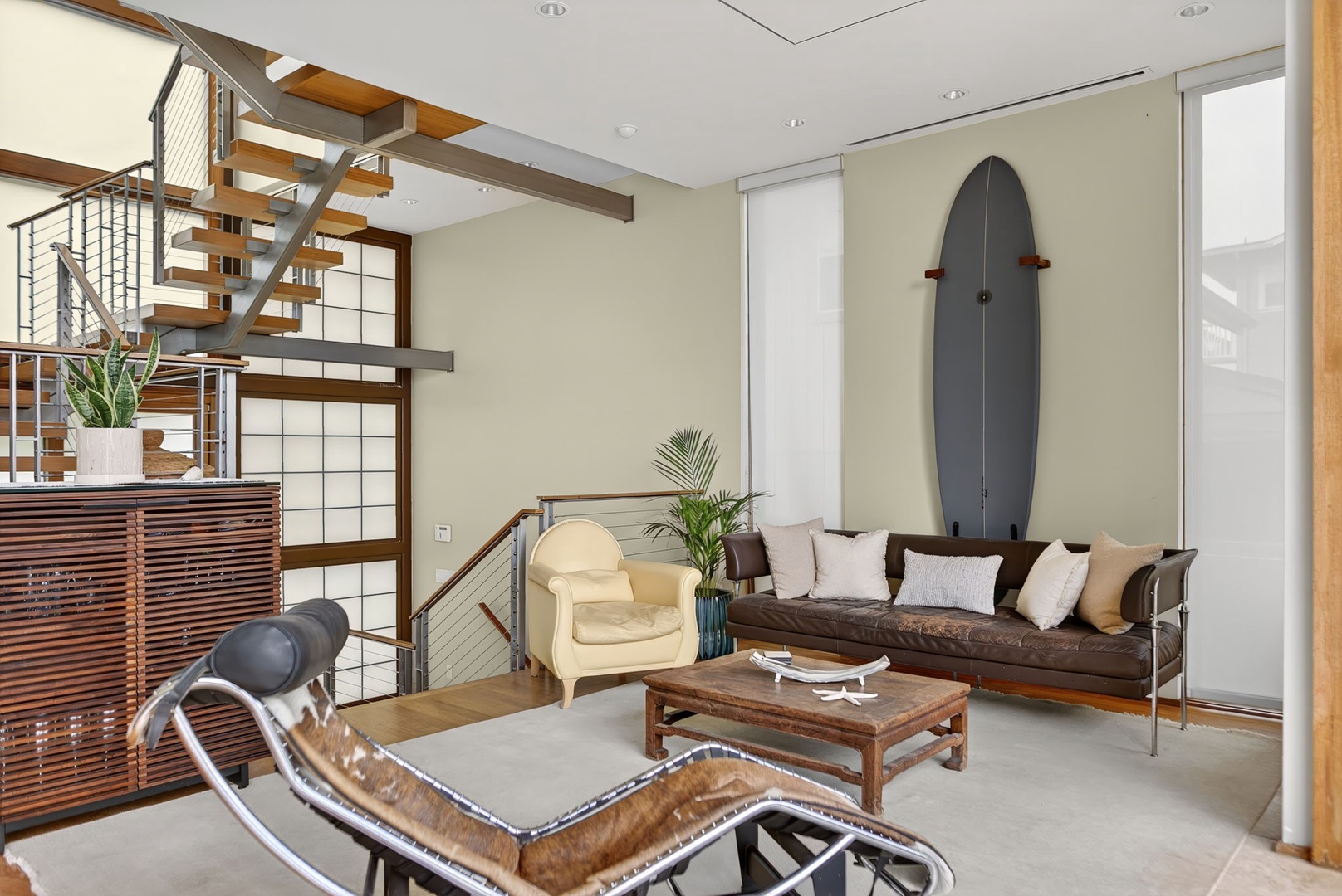 Haleiwa Vacation Rentals, HaleGator - Gather in the thoughtfully designed great room, where custom craftsmanship and oceanfront living take center stage.