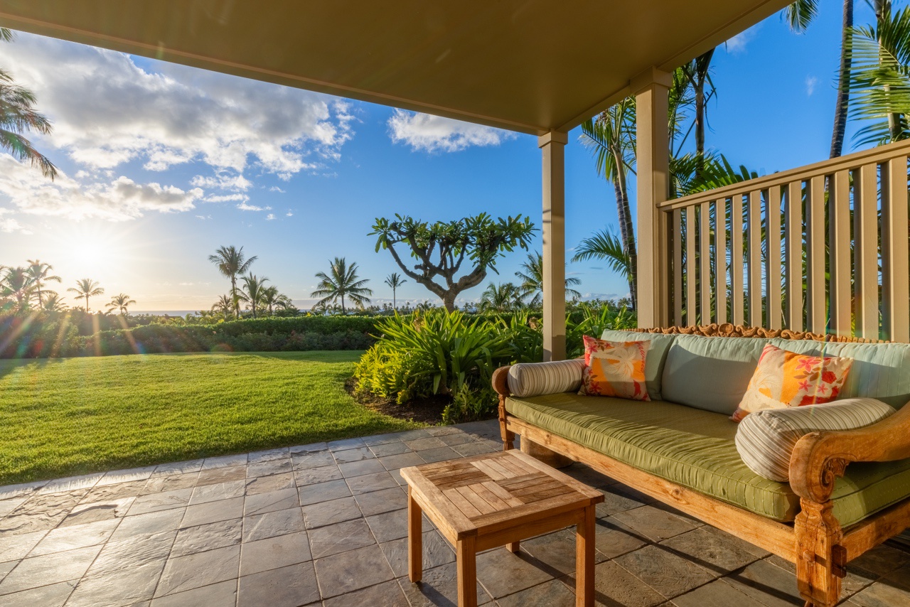 Kailua Kona Vacation Rentals, 3BD Ke Alaula Villa (210A) at Four Seasons Resort at Hualalai - Relax on the private lanai with expansive views.