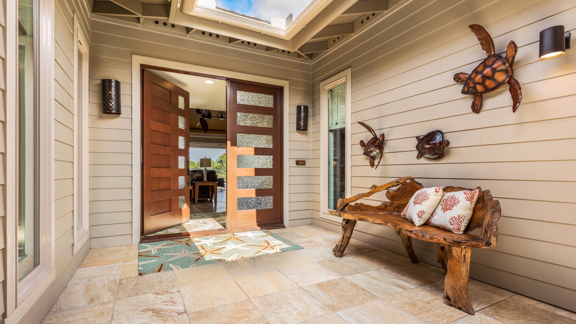 Kamuela Vacation Rentals, 4BD KaMilo (333) Home at Mauna Lani Resort - Gorgeous entryway featuring oversize front door.