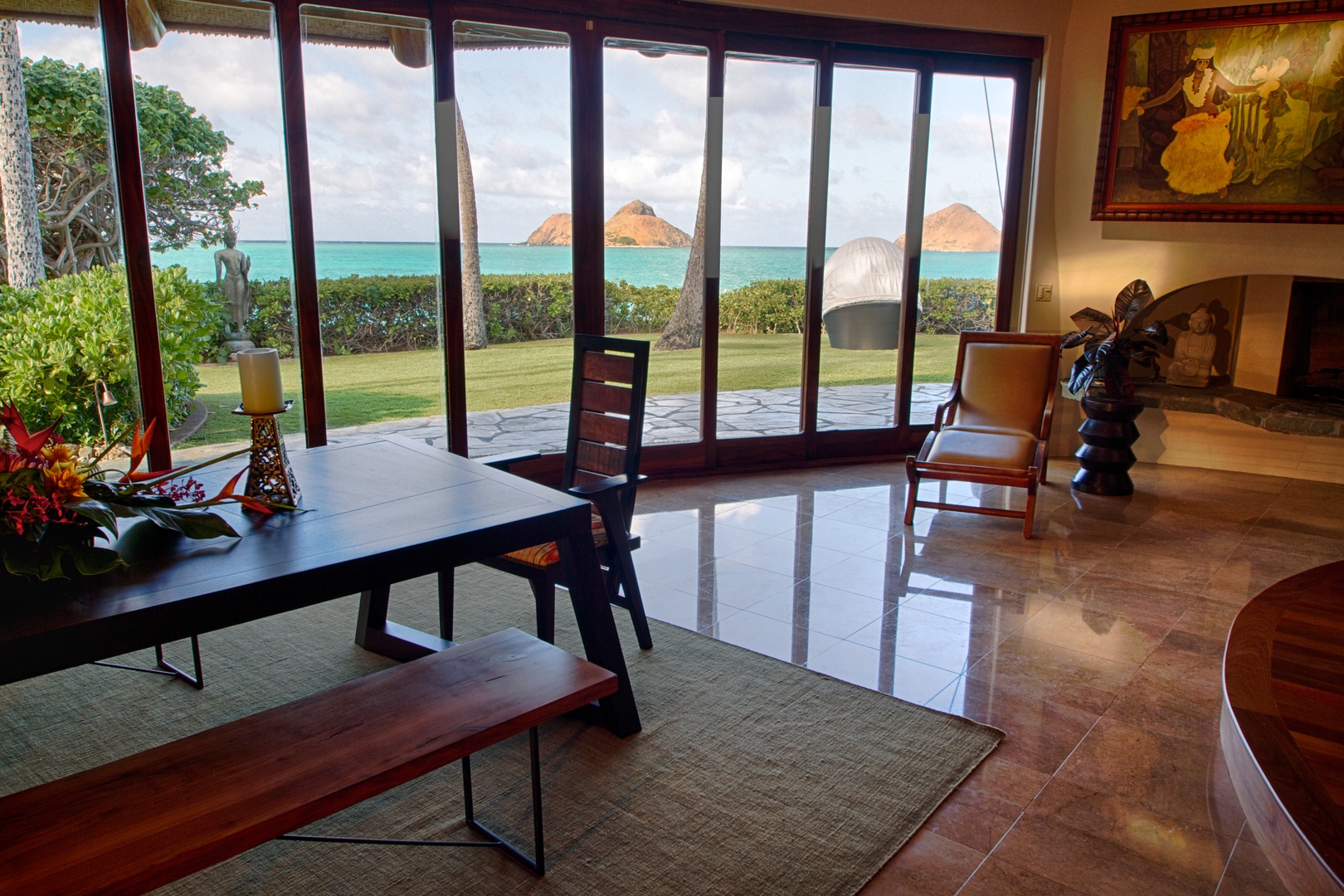 Kailua Vacation Rentals, Paul Mitchell Estate* - Ocean view from Great Room