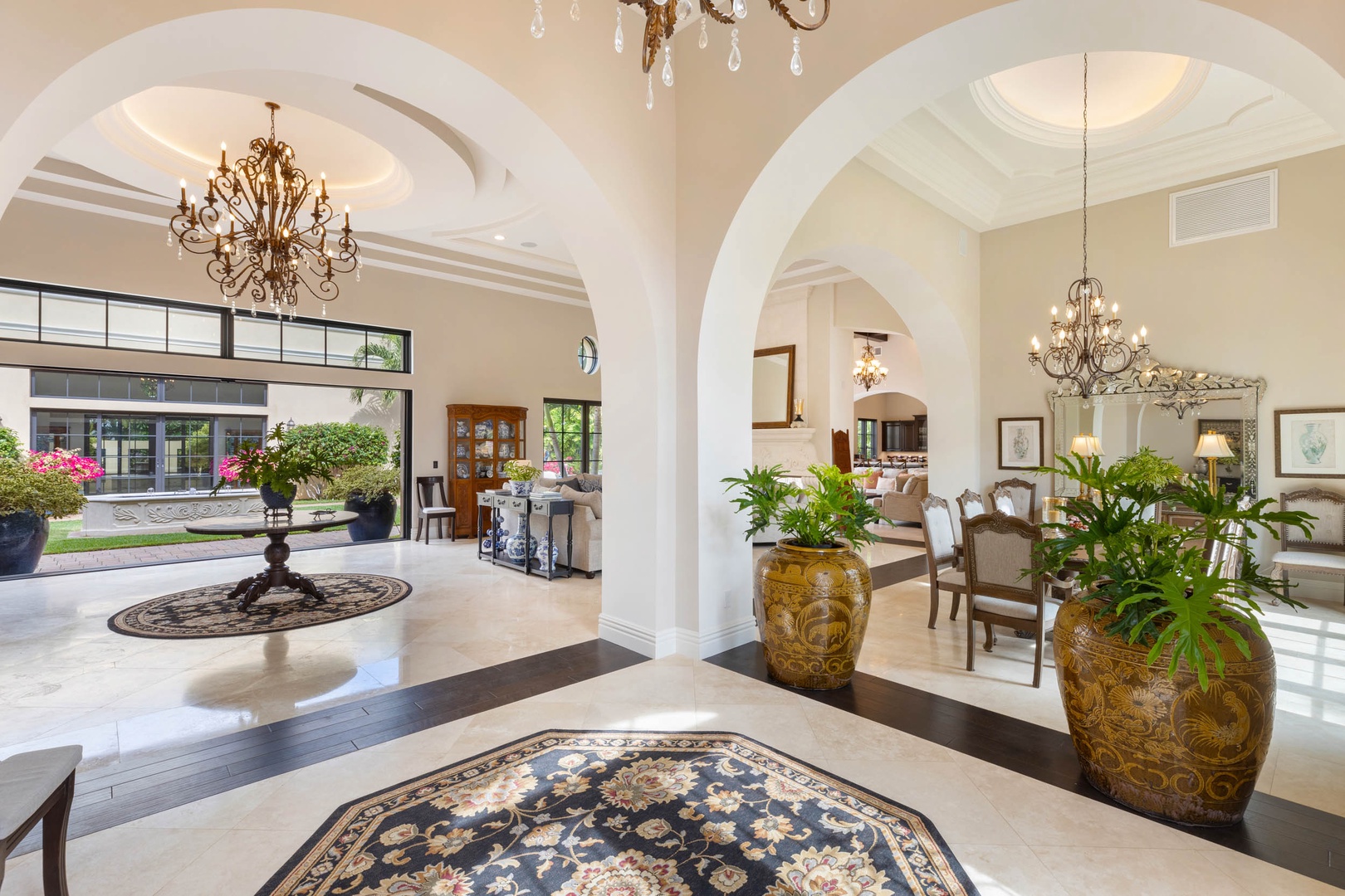 Honolulu Vacation Rentals, Royal Kahala Estate - Open floorplan for seamless connection, a perfect place to gather with loved ones.