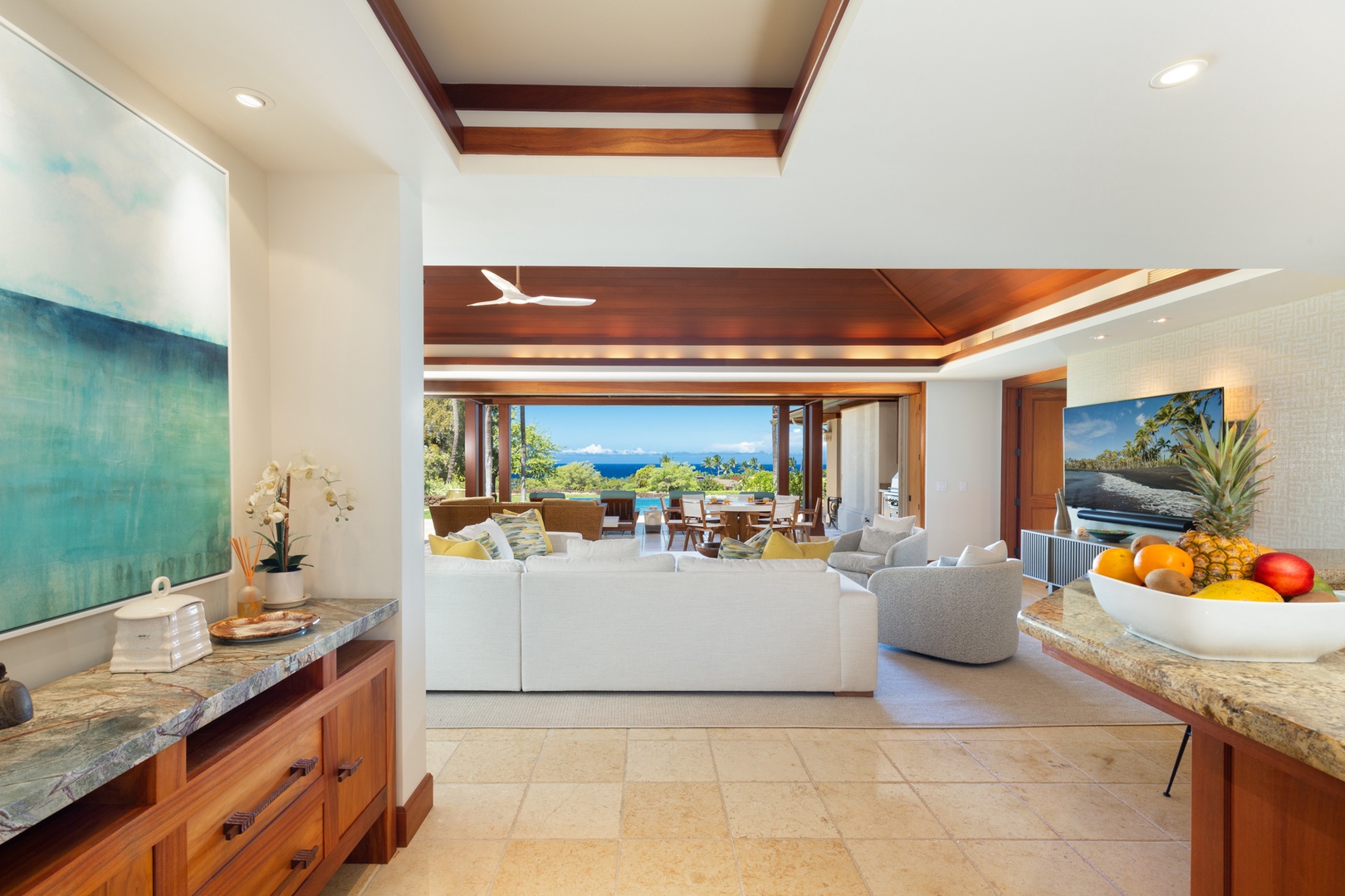 Kailua Kona Vacation Rentals, 4BD Hainoa Estate (102) at Hualalai Resort - View the ocean as soon as you enter the estate