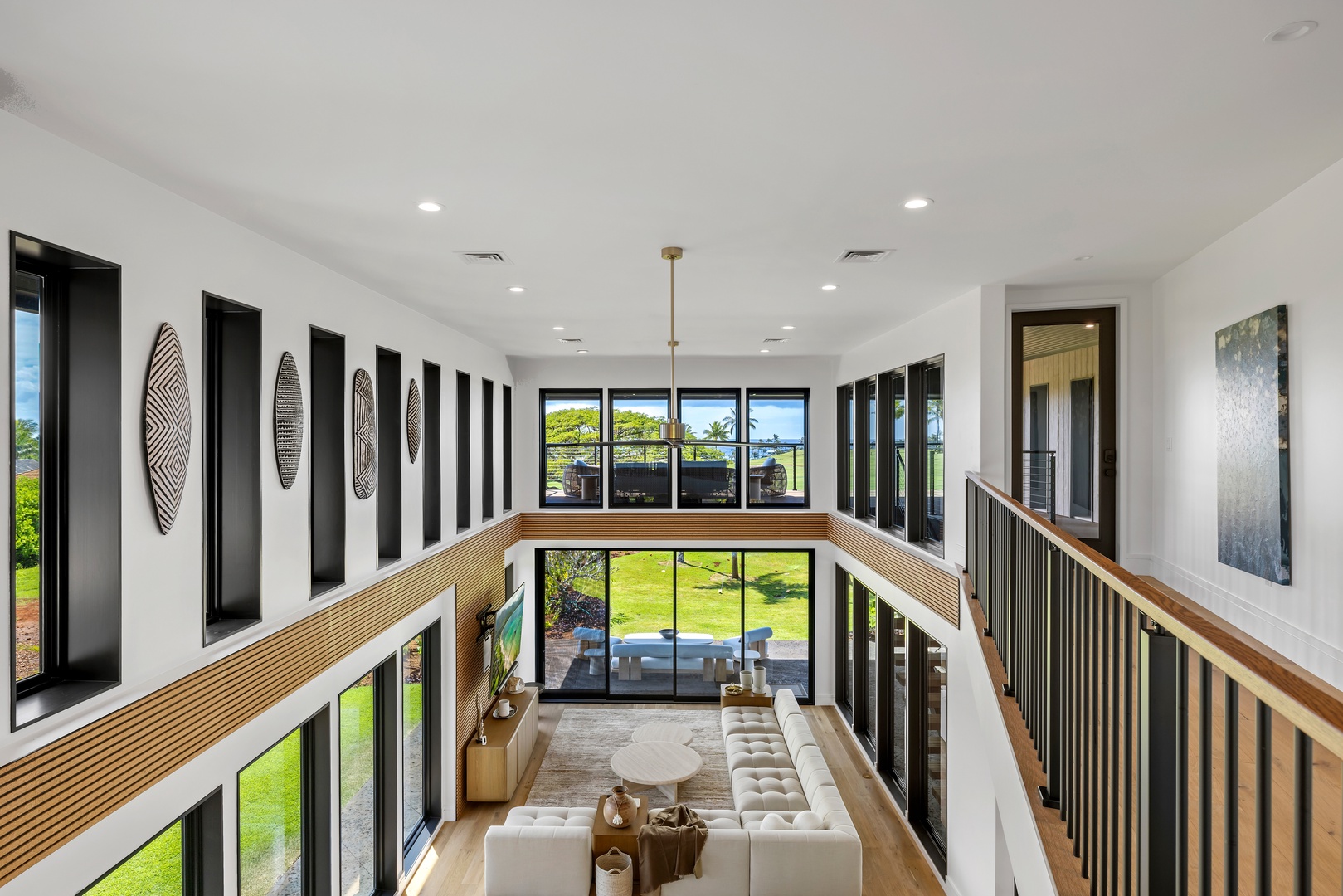 Koloa Vacation Rentals, Hale o ka Nene - Take in the grandeur of the soaring great room, designed for unforgettable gatherings.