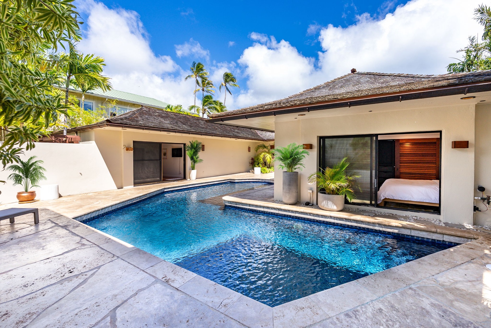 Honolulu Vacation Rentals, Honolulu Lagoonfront Villa - This inviting saltwater pool is the heartbeat of the home—dip in, float out, repeat.