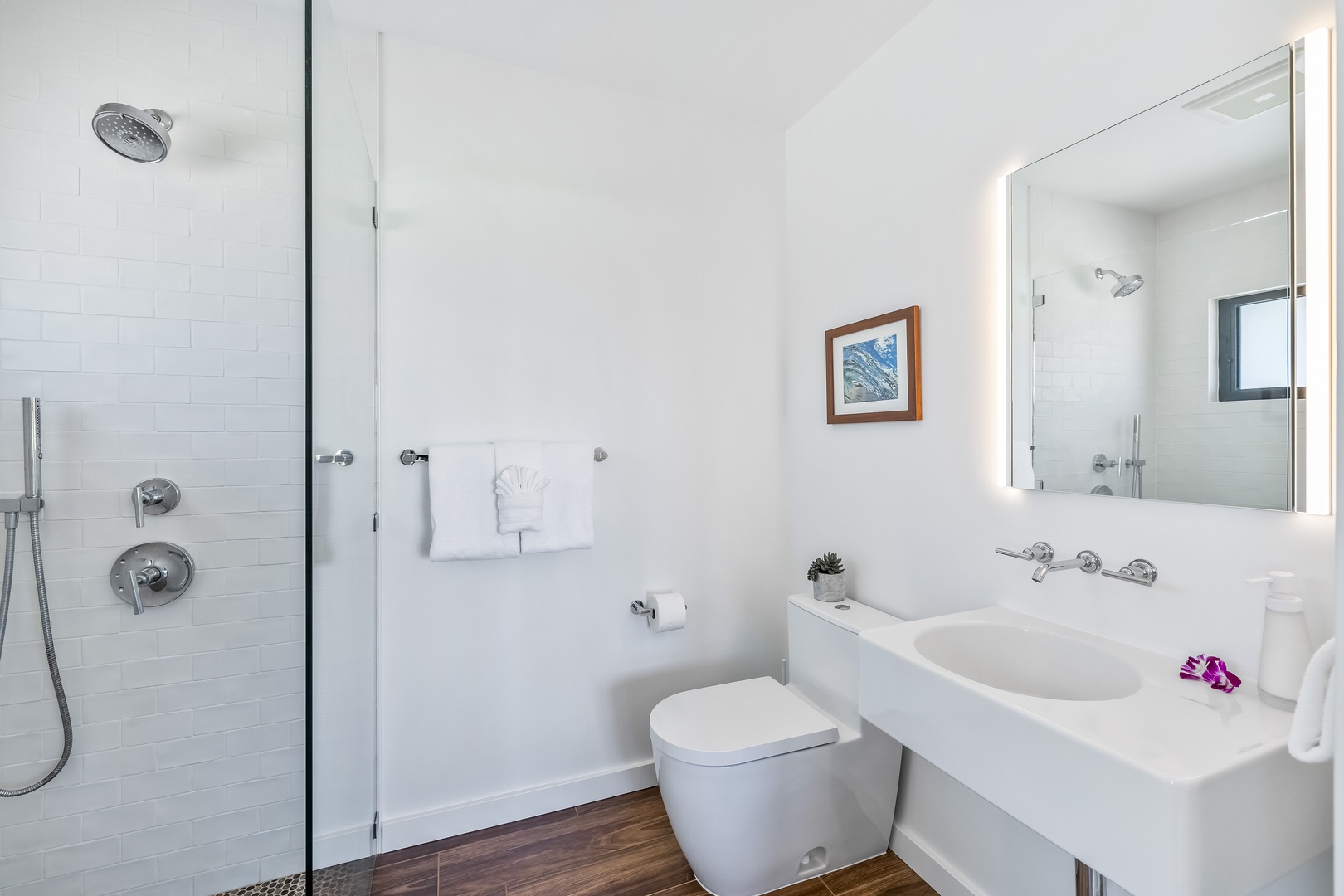 Kailua Vacation Rentals, Kailua Beach Villa - Makai South ensuite bath with walk-in shower