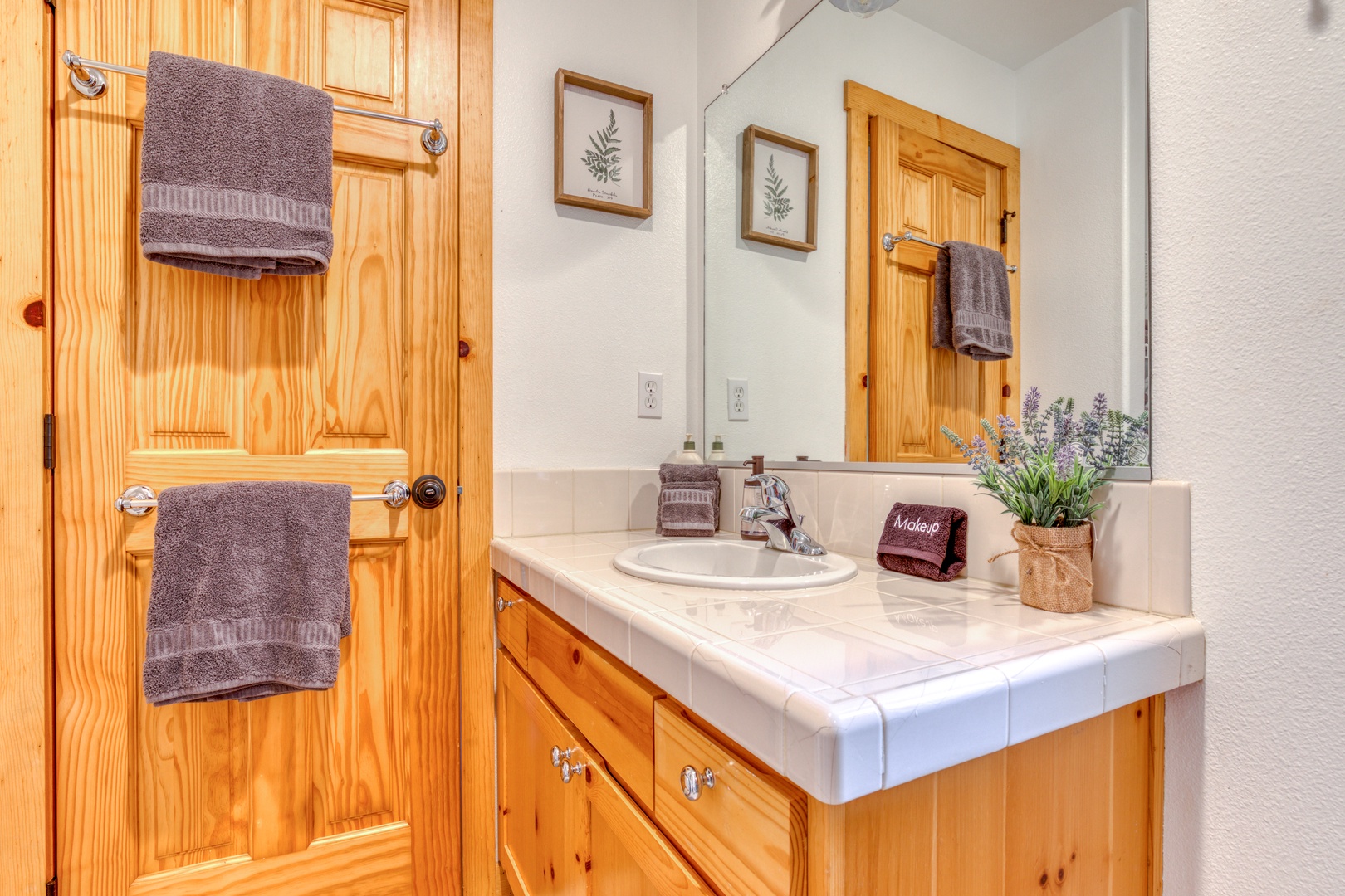 Brightwood Vacation Rentals, Riverside Retreat - There's plenty of storage space in this vanity for your personal toiletries