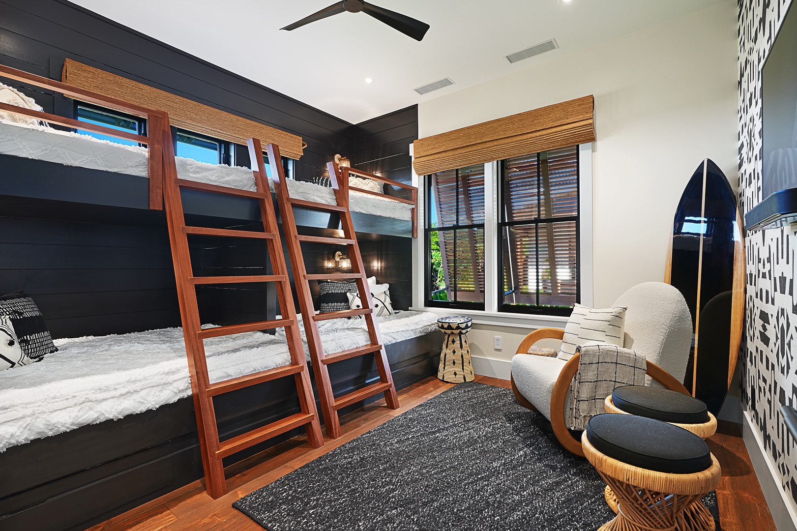 Koloa Vacation Rentals, Hale Pakika at Kukui'ula - The guest bunkroom is bright and spacious.