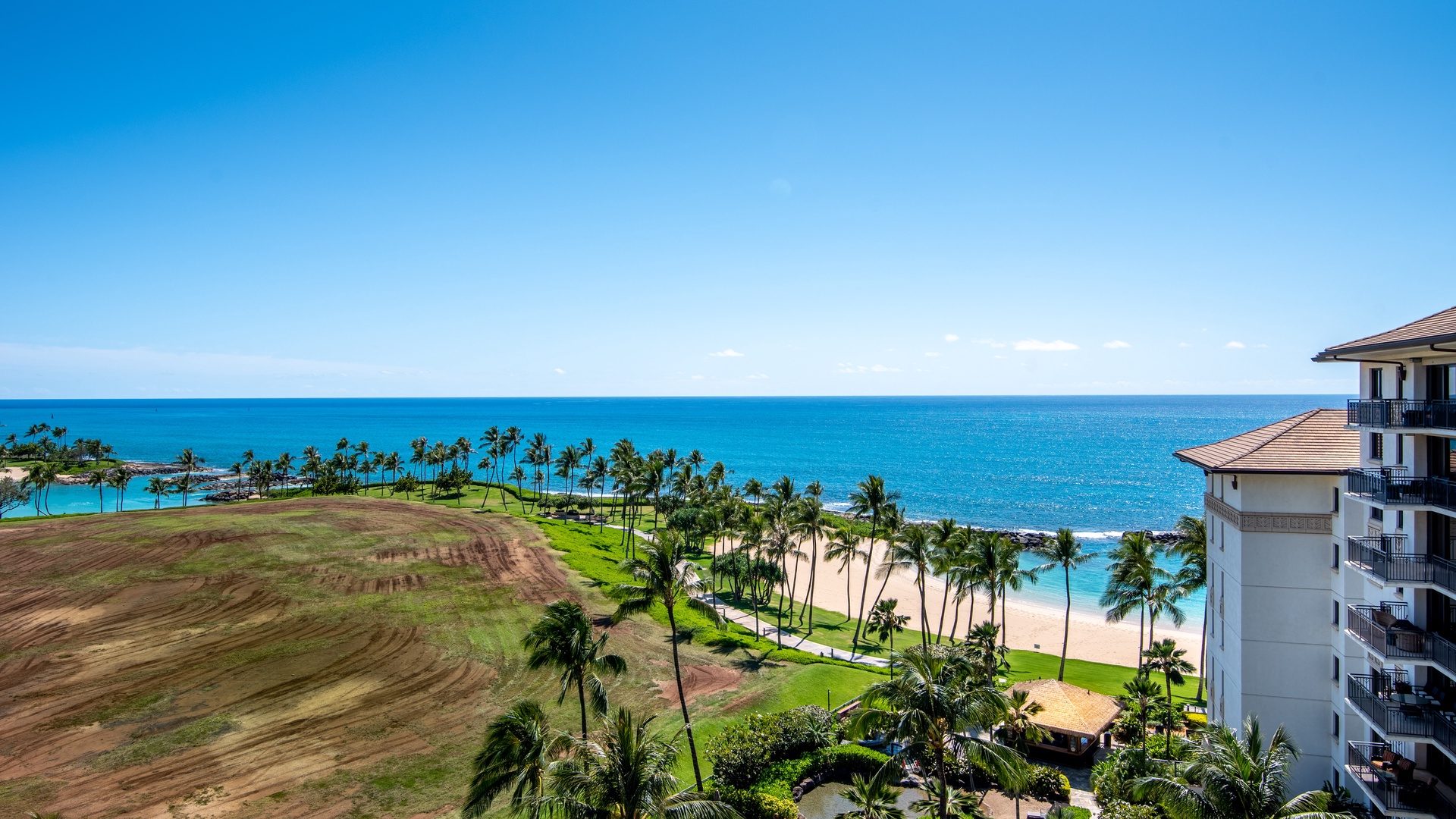 Kapolei Vacation Rentals, Ko Olina Beach Villas B901 - Another lanai view, looking to the East of your Ko Olina beach rental.