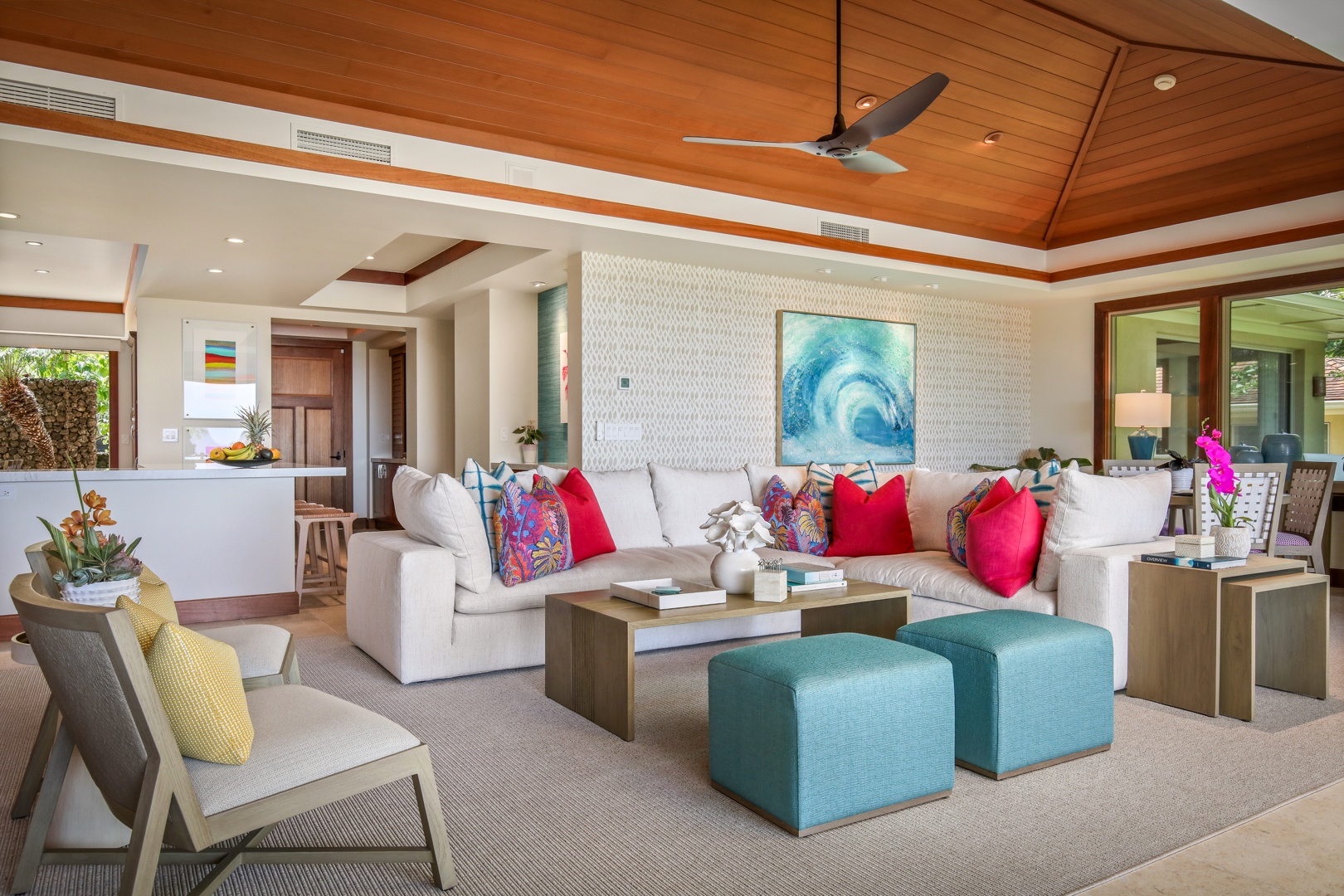 Kailua Kona Vacation Rentals, 4BD Hainoa Estate (122) at Hualalai Resort - Chic decor with an upscale island vibe.