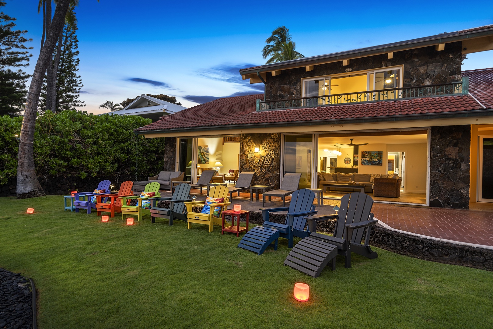 Kailua Kona Vacation Rentals, Hale Pua - Sunset is enjoyable from the plethora of seating options at Hale Pua