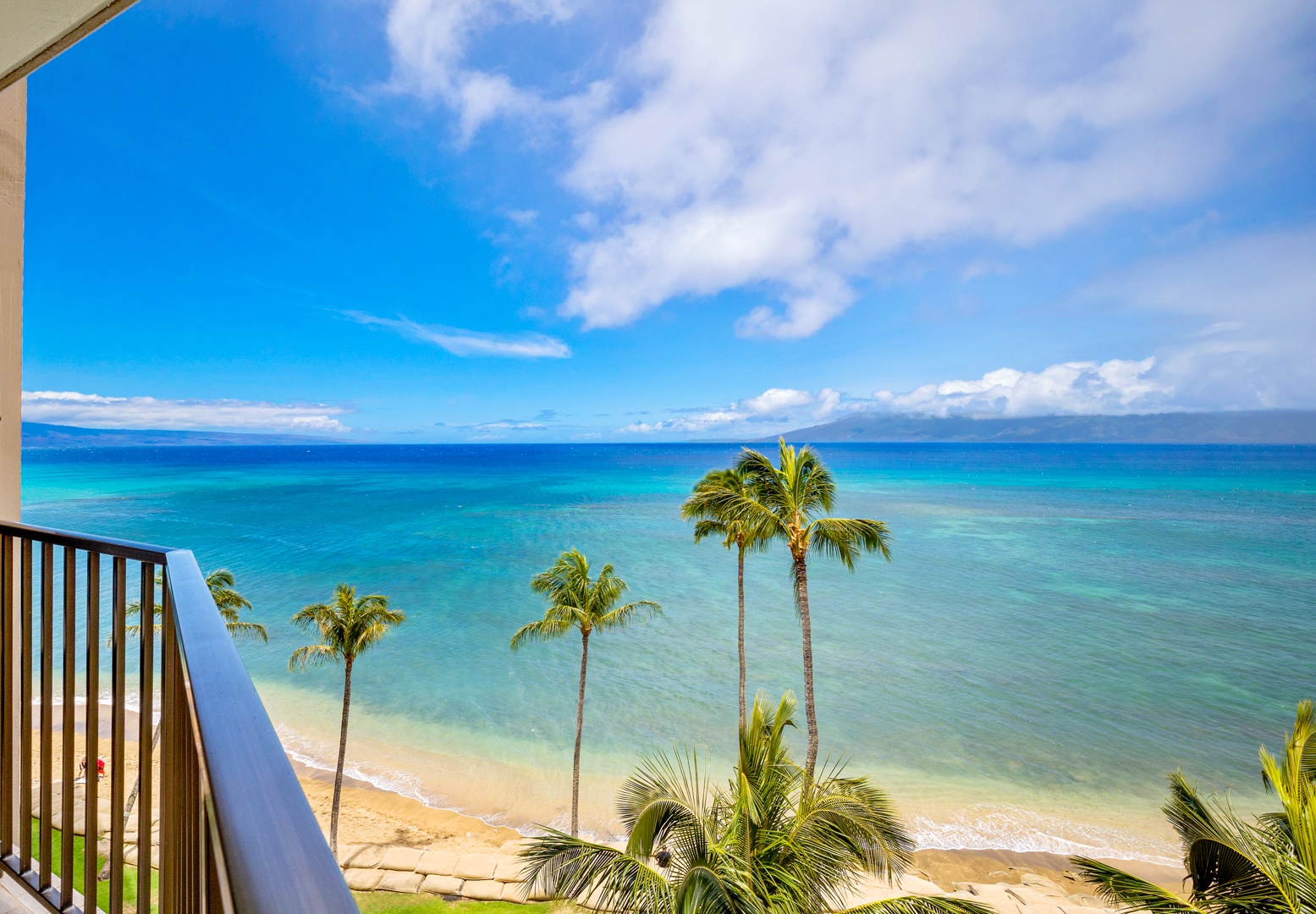 Lahaina Vacation Rentals, Valley Isle 804 - The captivating ocean view from this balcony invites you to unwind as the waves gently lap the shore