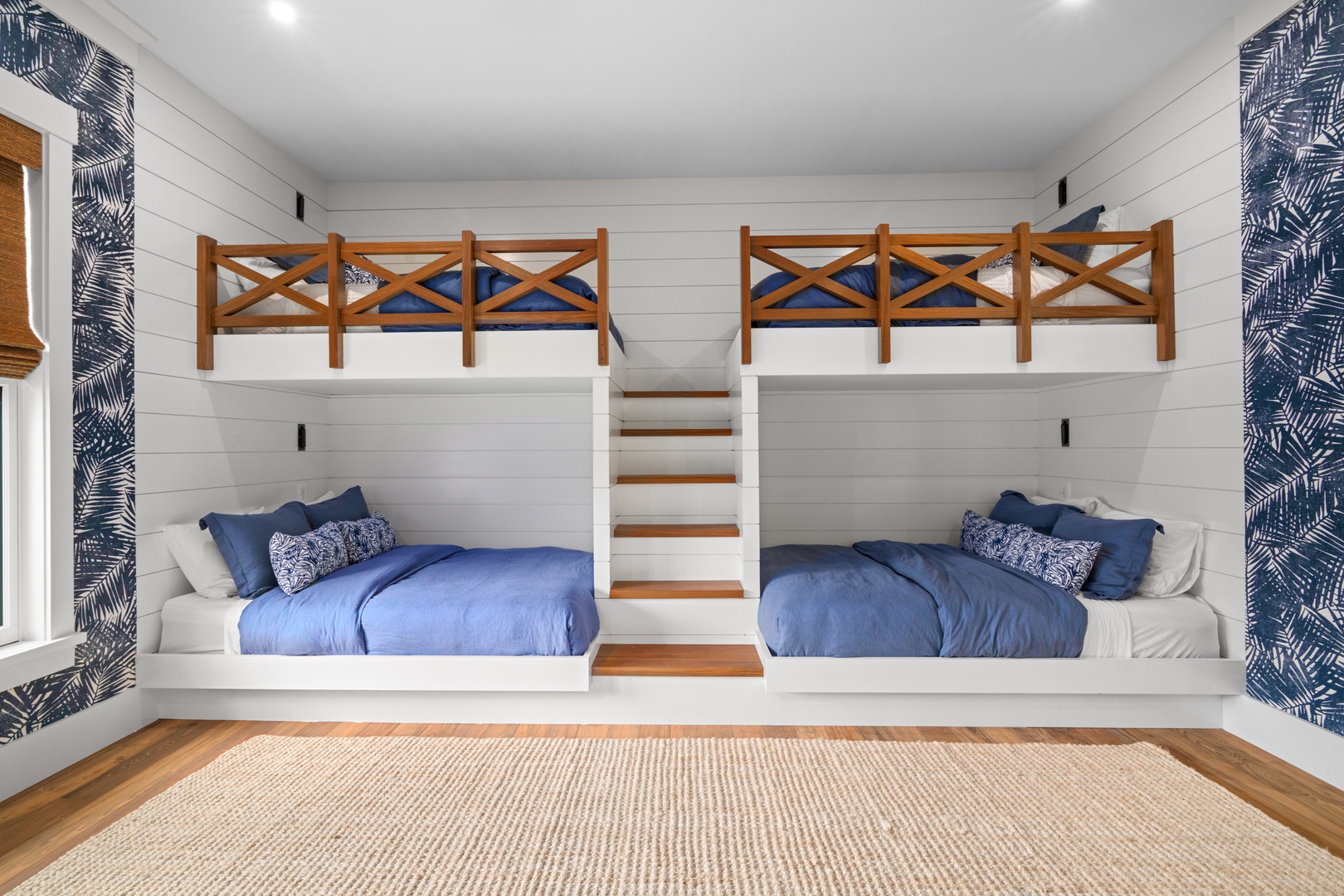 Koloa Vacation Rentals, Makani Kai - Built-in bunk beds with central stairs, sleeping up to six.