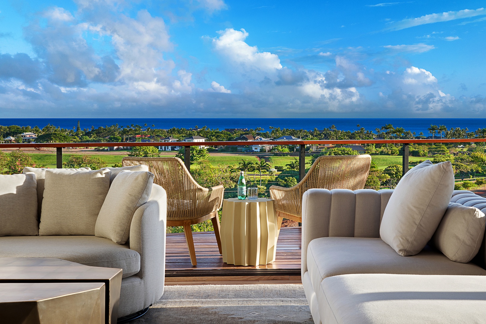 Koloa Vacation Rentals, Hale Keaka at Kukui'ula - Relax on our lanai, embraced by ocean views that stretch to the horizon, blending comfort with the beauty of the sea.