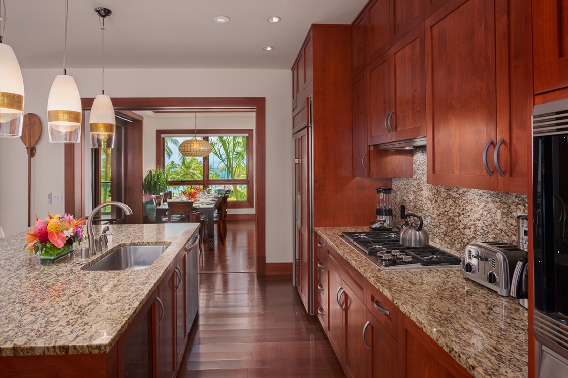 Kapalua Vacation Rentals, Ocean Dreams Villa 2203 at Montage Kapalua Bay* - Gourmet Kitchen Convenient to Dining and Living Areas
