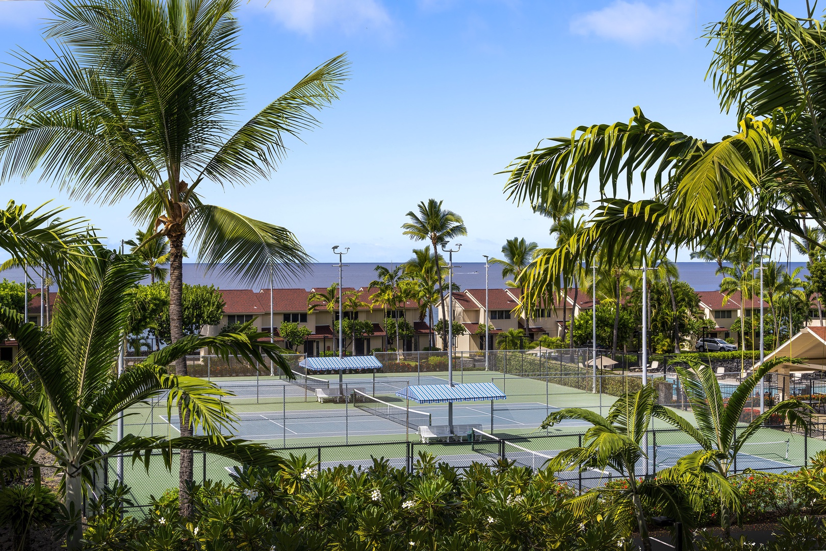 Kailua Kona Vacation Rentals, Keauhou Kona Surf & Racquet 9303 - Overlooking the tennis courts from the condos Lanai