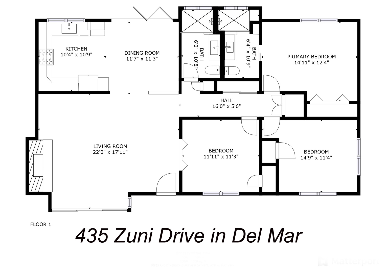 Del Mar Vacation Rentals, Del Mar Zuni Delight - Del Mar Zuni Delight floor plan