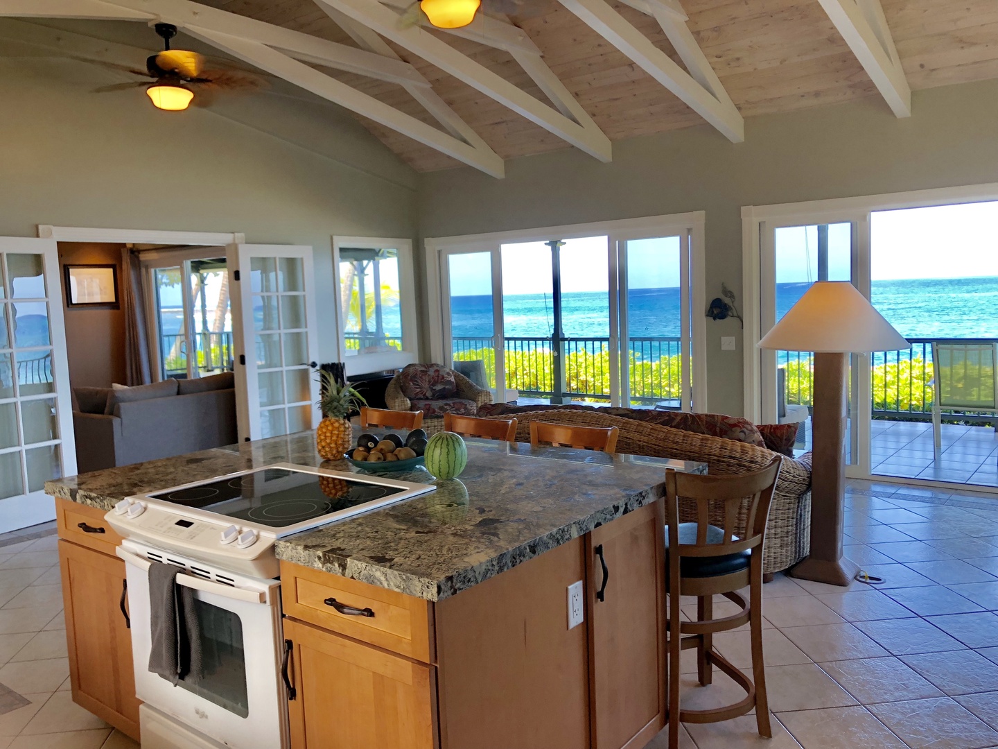 Kailua Kona Vacation Rentals, Hoku'Ea Hale - Newly remodeled kitchen with Ocean View
