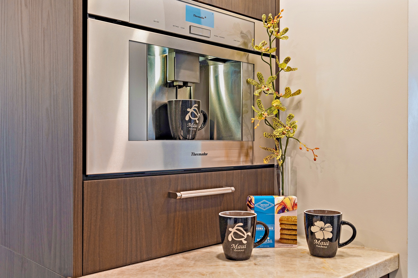 Lahaina Vacation Rentals, Kaanapali Shores 702 - The built-in coffee maker is perfect for starting your mornings with a fresh brew before heading out to explore.