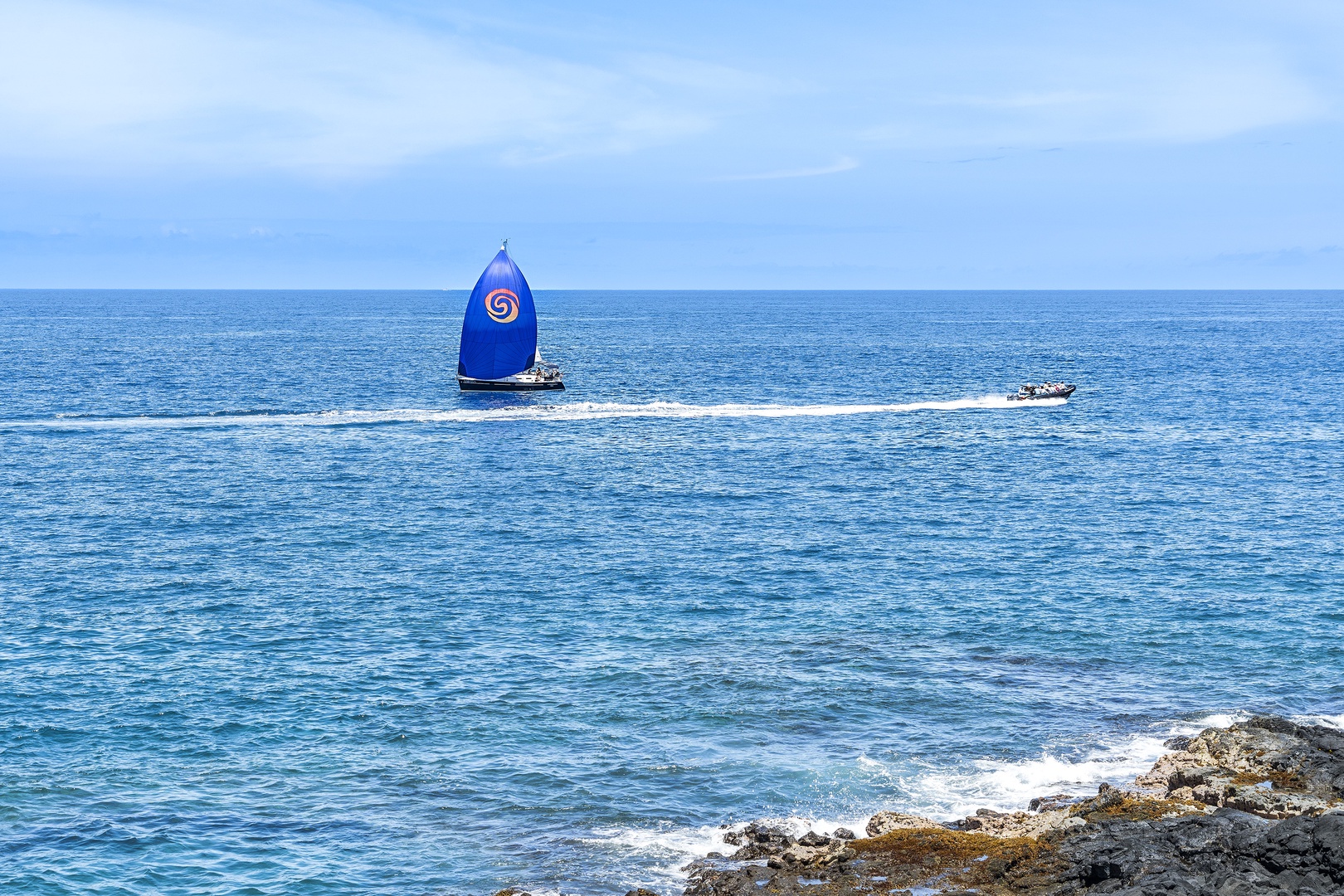 Kailua Kona Vacation Rentals, Kona Makai 6201 - Views of the Ocean activities from the Lanai!