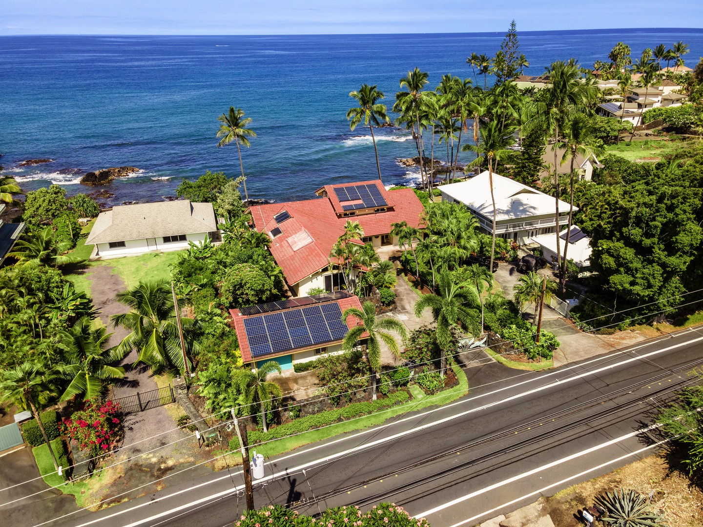 Kailua Kona Vacation Rentals, Hale Pua - Aerial views of the homes surroundings