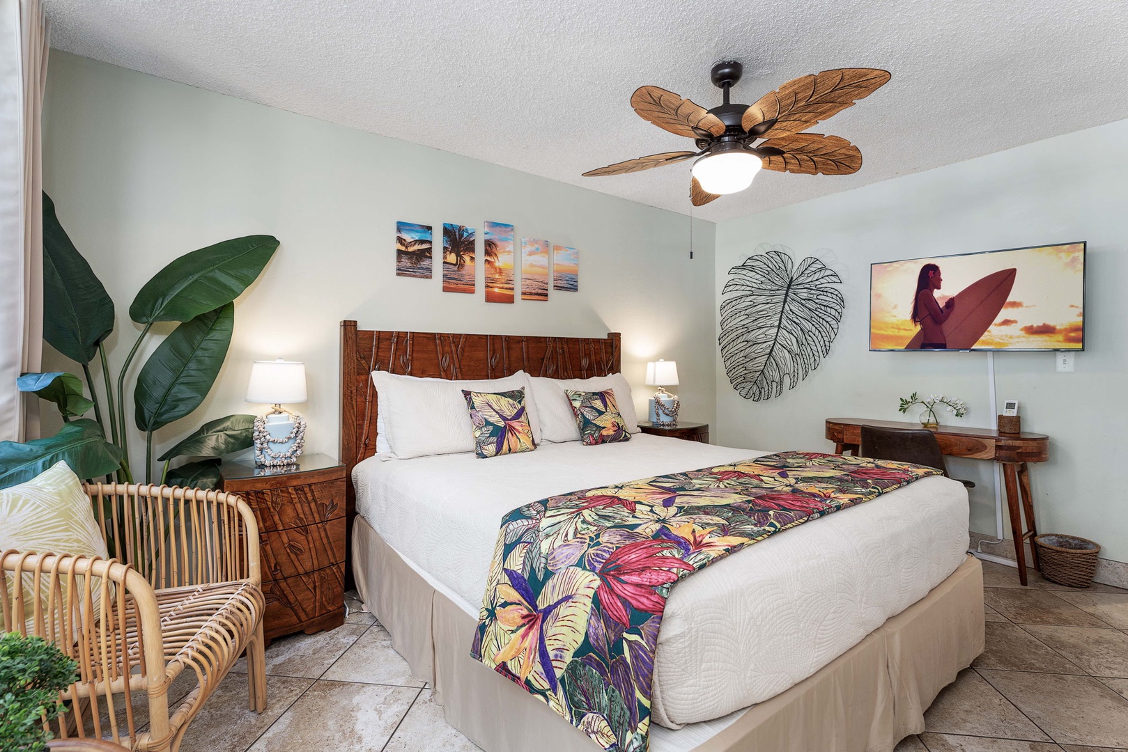 Kailua Kona Vacation Rentals, Keauhou Kona Surf & Racquet 1104 - Tranquil guest suite featuring a plush queen size bed for ultimate relaxation – your serene retreat after a day of exploration.