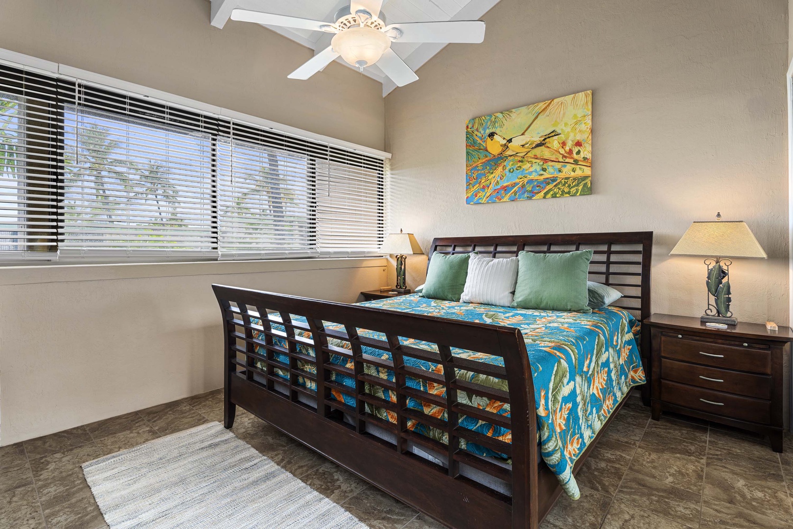 Kailua Kona Vacation Rentals, Kona Makai 6303 - Welcome to the island themed primary bedroom!