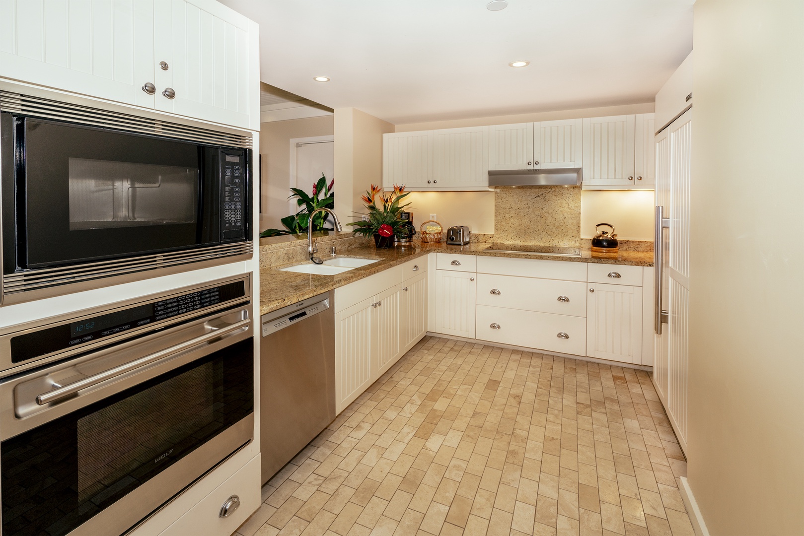 Kahuku Vacation Rentals, OFB Turtle Bay Villas 216 - Fully-stocked kitchen with high-end Sub-zero and Wolf appliances.