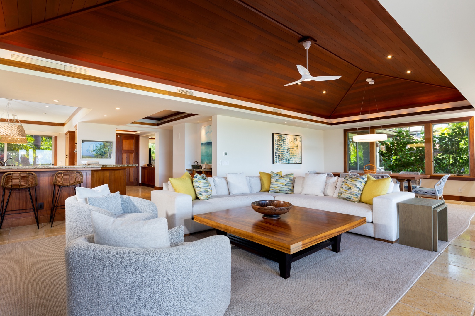 Kailua Kona Vacation Rentals, 4BD Hainoa Estate (102) at Hualalai Resort - Alternate view of the elegant great room