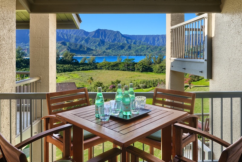 Princeville Vacation Rentals, Hanalei Bay Resort 4303 - Take in breathtaking mountain and ocean views from your private balcony.