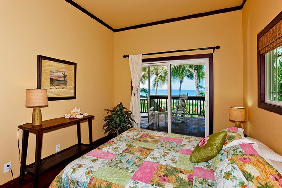 Waianae Vacation Rentals, Makaha Hale - Downstairs guest queen bedroom two.