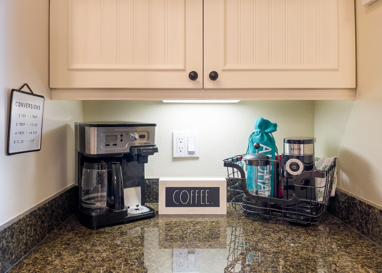 Kamuela Vacation Rentals, Kulalani 1701 at Mauna Lani - Coffee station to make sure you are never short on supplies!