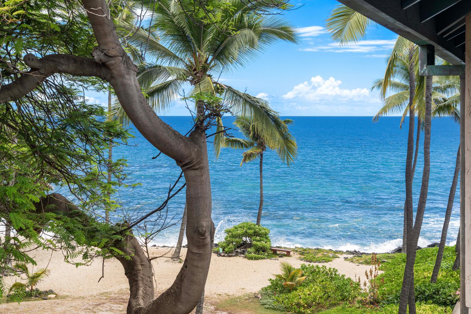 Kailua-Kona Vacation Rentals, Kona Reef B32 - Take in the ocean views from the lanai.