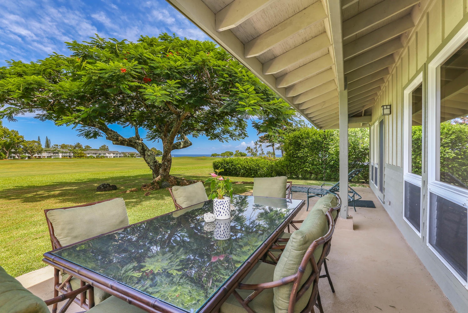 Princeville Vacation Rentals, Half Moon Hana - Dining with a View!