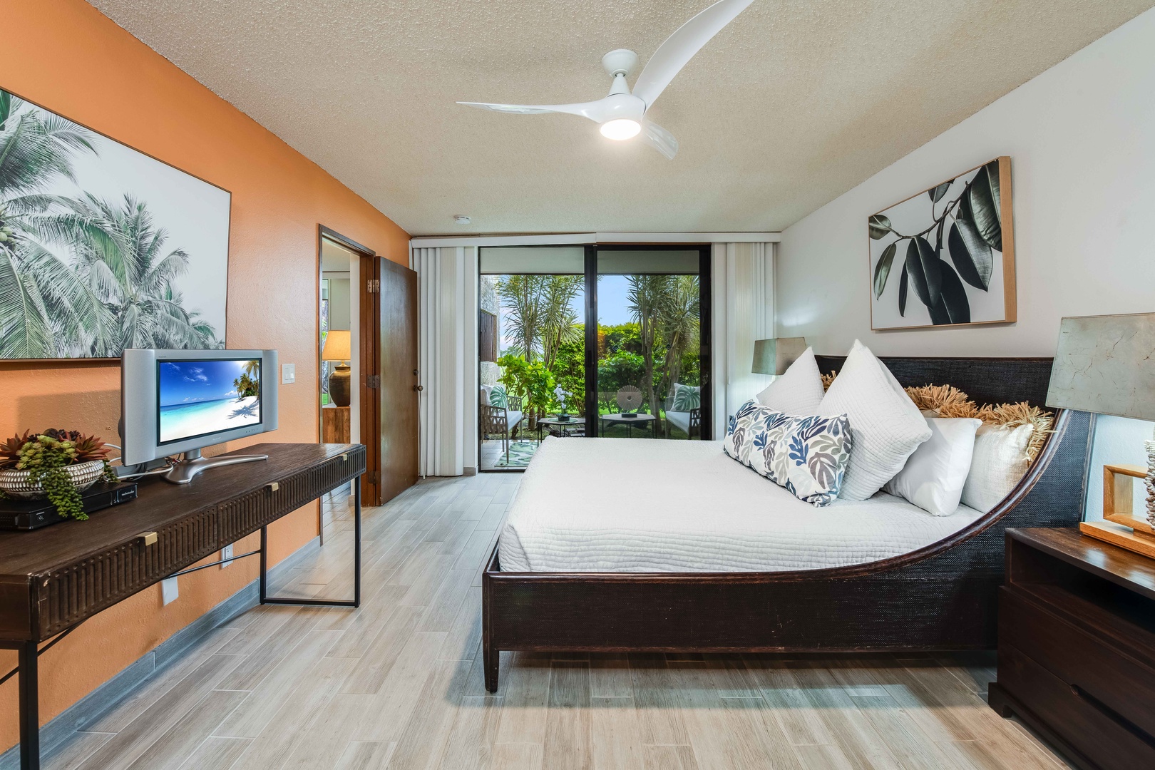 Waikoloa Vacation Rentals, Waikoloa Villas A107 - Gorgeous Primary Bedroom w/ Cal King Bed & Private Lanai