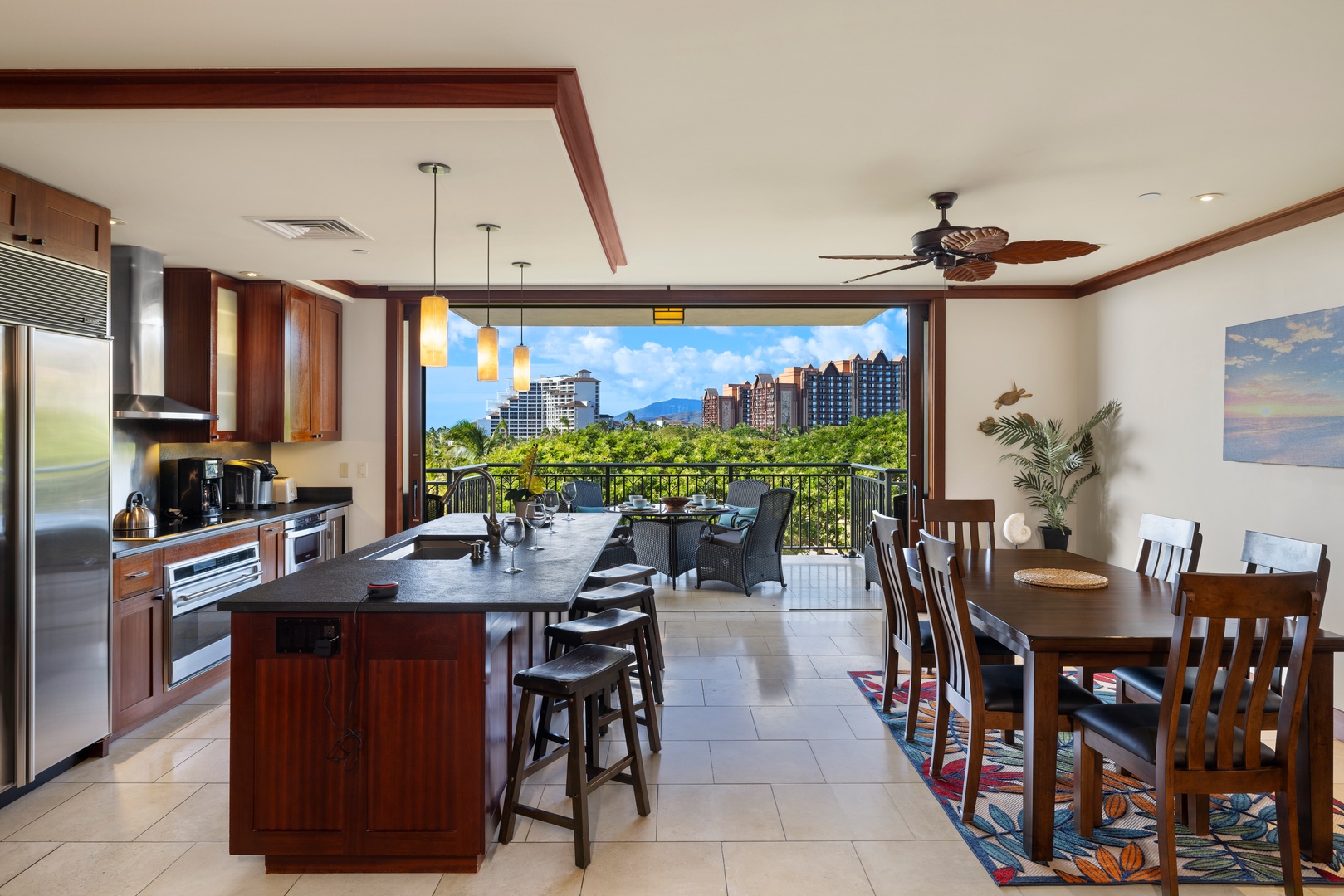 Kapolei Vacation Rentals, Ko Olina Beach Villas B506 - A bright open floor plan for seamless flow and connection.