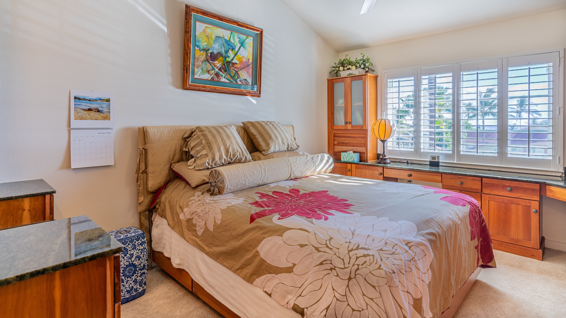 Kapolei Vacation Rentals, Kai Lani 16C - The primary guest bedroom is comfortable and spacious for a restful slumber.