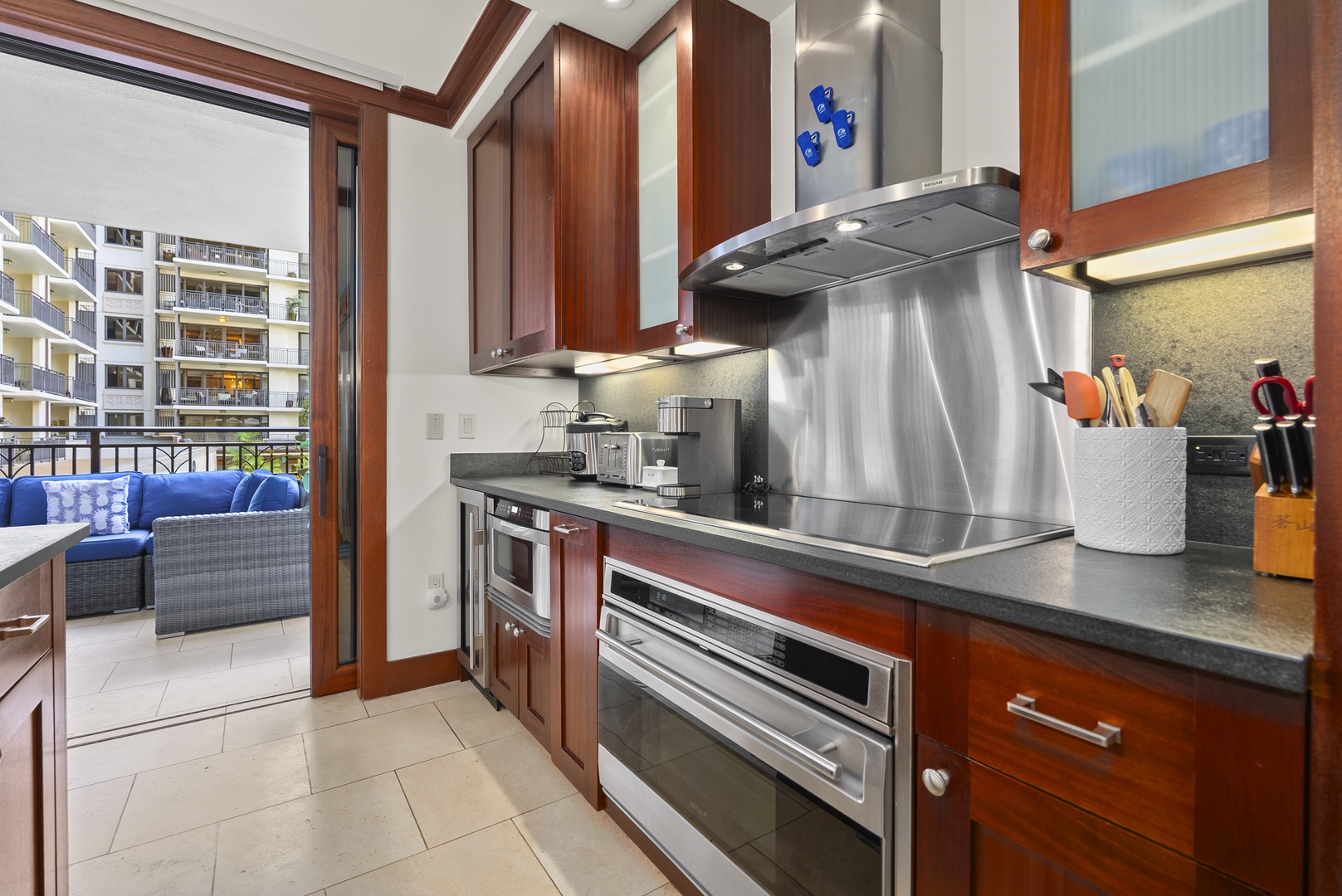 Kapolei Vacation Rentals, Ko Olina Beach Villas O211 - The stainless range runs enough burners to time a whole dinner right.