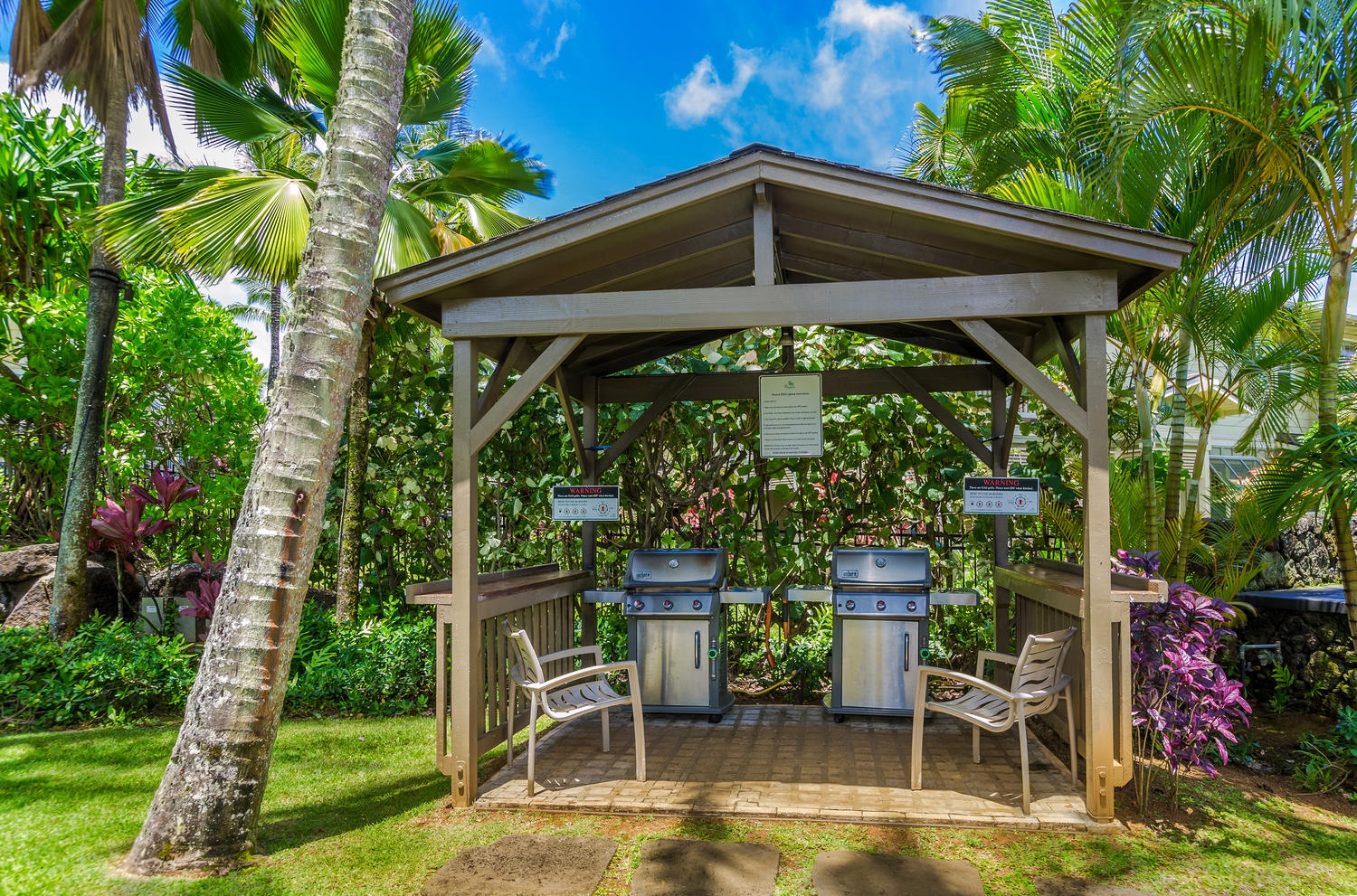 Princeville Vacation Rentals, Leilani Villa - Community BBQ area, shared space