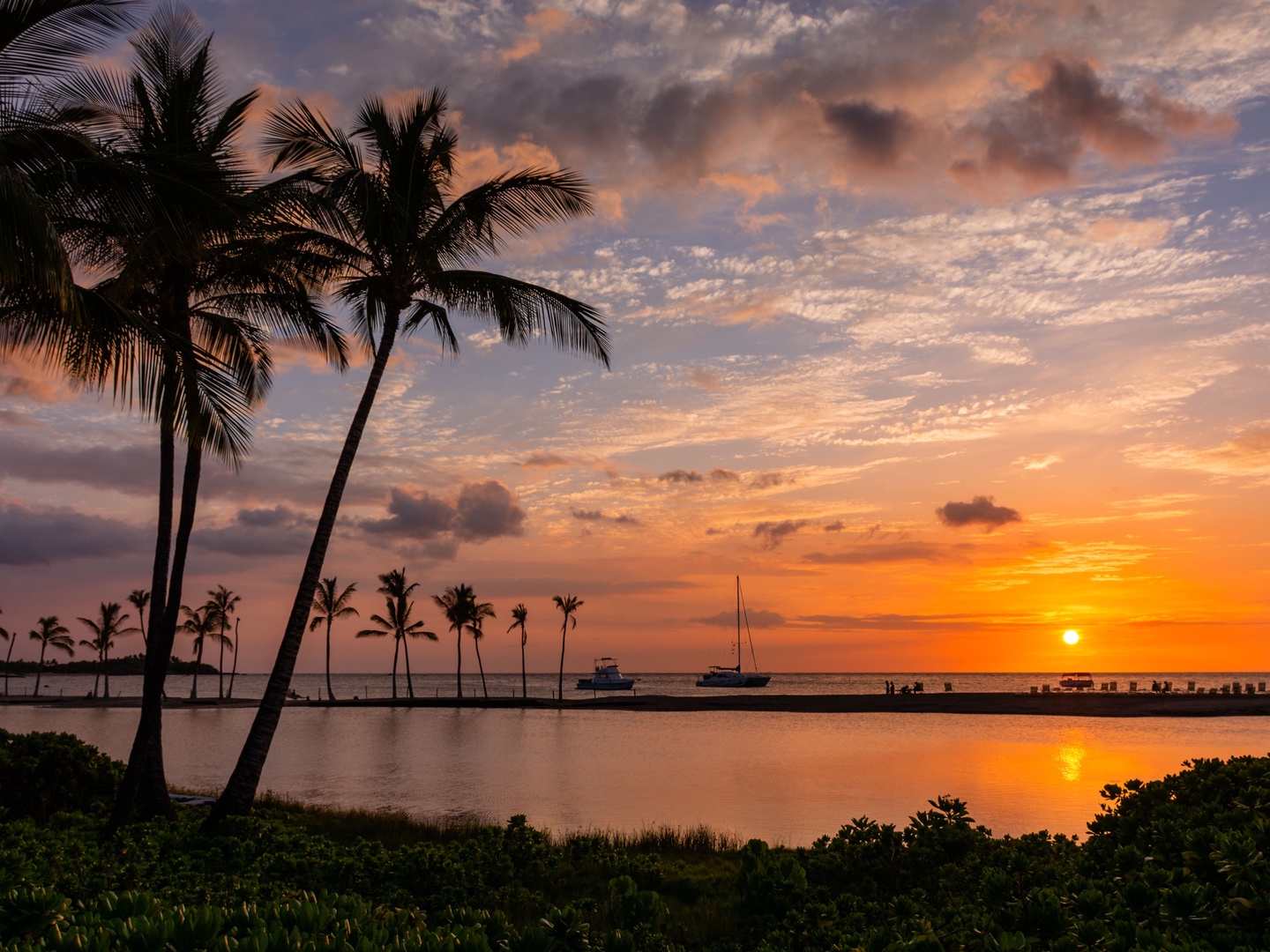 Waikoloa Vacation Rentals, Waikoloa Colony Villas 403 - Twilight serenity with the beach awash in hues of dusk.