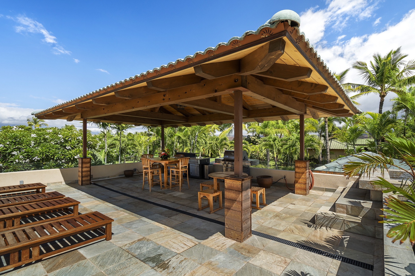 Kamuela Vacation Rentals, Champion Ridge #35 - Outside Dining Lanai