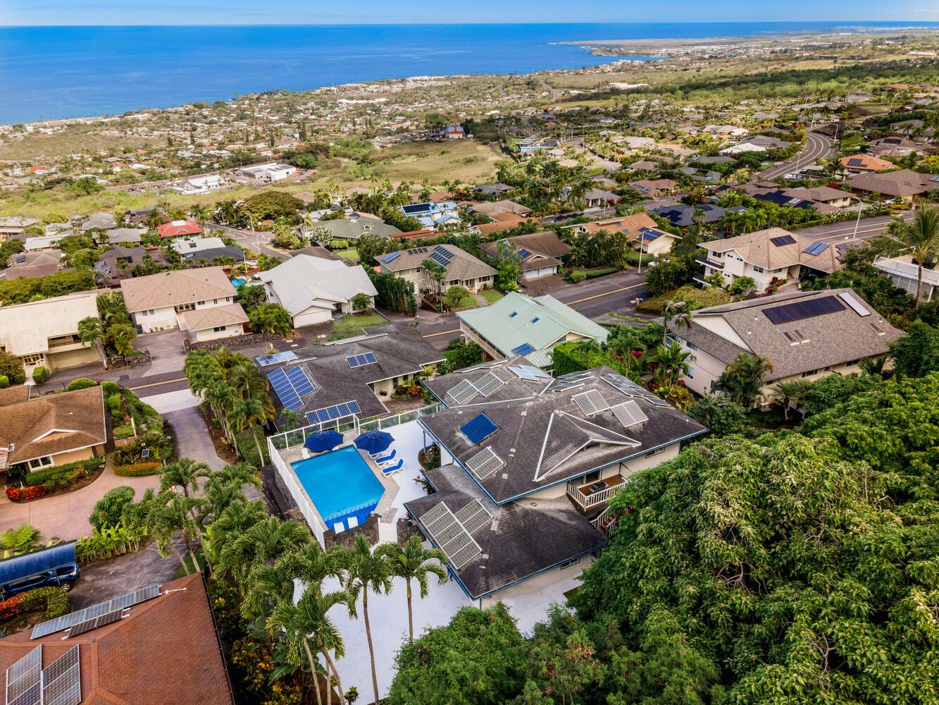 Kailua Kona Vacation Rentals, Honu O Kai (Turtle of the Sea) - The aerial shot of your home.