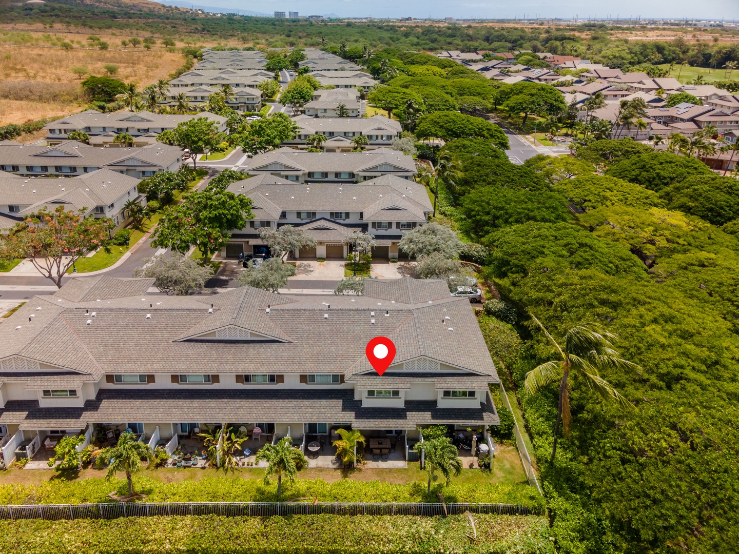 Kapolei Vacation Rentals, Hillside Villas 1496-2 - Another view of the condo from the air.