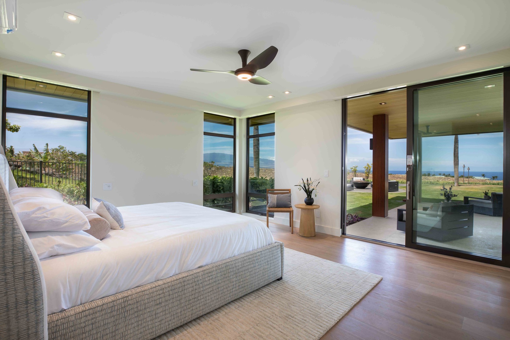 Kamuela Vacation Rentals, Hapuna Estates #8 - Primary Suite 2 off the main lanai with ocean views